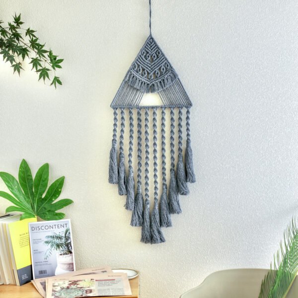dc544628-5ffb-4010-96bc-bb0e7eff5cf8.jpg Handwoven Home Decor Triangle Dream Catcher Pendant