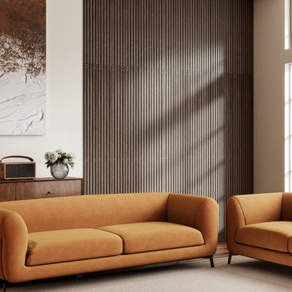95" x 8" Wood Panels for Wall, 4 Pack Acoustic Panels, Sound Absorbing Slat Wall For Interior Wall Decor, Home, Walnut