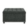Storage Ottoman, Tufted Footstool.