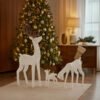 3-Piece Lighted Christmas Reindeer Family Set Outdoor Decorations,