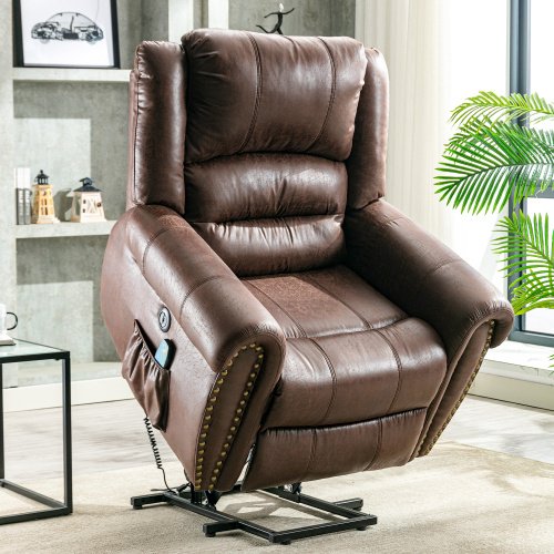 dfbc265d-6550-445f-b629-61b4bf17fde9.jpg Massage Chair Heavy Duty Electric Faux Leather Reclining Chairs With USB Port And 2 Side Pockets