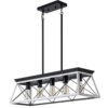 5 Lamps Farmhouse Chandelier Dining Room White - No Bulbs Unavailable
