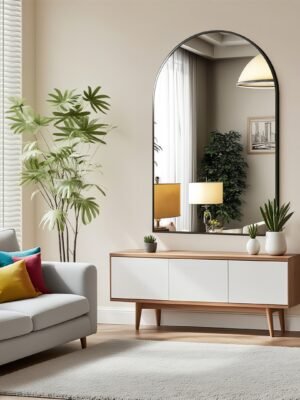 Bathroom Wall Mirror, Metal Frame Vanity Mirror For Bedroom, Entryway, Living Room