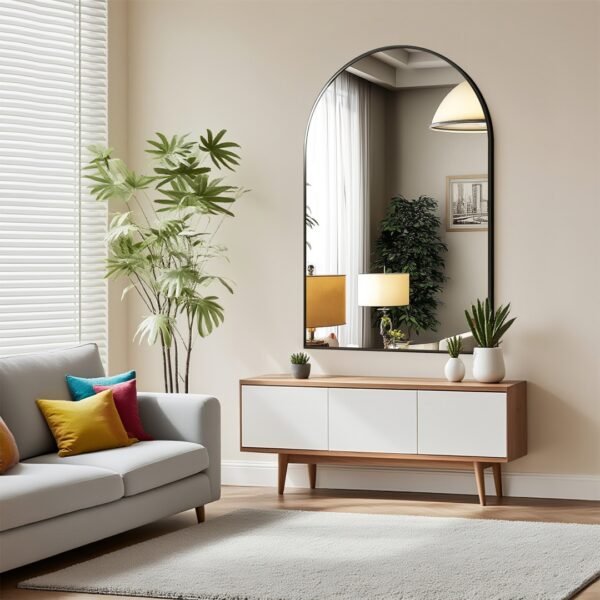 e12f5bab-e759-4554-bdad-372c3e1d1f5b.jpg Bathroom Wall Mirror, Metal Frame Vanity Mirror For Bedroom, Entryway, Living Room