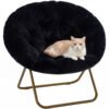 Comfortable Disc Chairs Faux Fur Furniture Bedroom Living Room  Size White