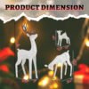 3-Piece Lighted Christmas Reindeer Family Set Outdoor Decorations,