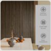 95" x 8" Wood Panels for Wall, 4 Pack Acoustic Panels, Sound Absorbing Slat Wall For Interior Wall Decor, Home, Walnut