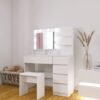 Vanity, Makeup Vanity Desk Set With Mirror & Light