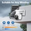 Cellular Security Camera Outdoor Wireless, No WiFi Needed Solar Powered 4G LTE Camera, 2K Color Night Vision, PIR Motion Sensor, 360 Live View, Two-Way Audio, SIM Card & SD Card Included