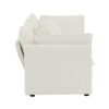 Modern Fabric Double Sofa With 4 Pillows