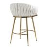 ec255f50-570f-4146-b90b-d0c862e40a4d.jpg 26 Counter Height Bar Stools Velvet Kitchen Island Counter Bar Stool With Hand- Wave Back,golden Chromed Base And Footrest