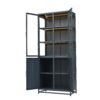 76.75  Tall Display Cabinet, With Glass Doors And LED Lights,