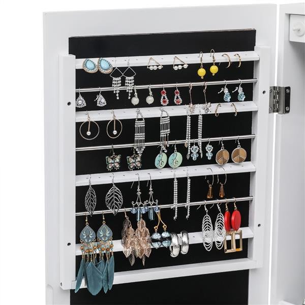 Non Full Mirror Wooden Wall Mounted Jewelry Storage Mirror Cabinet