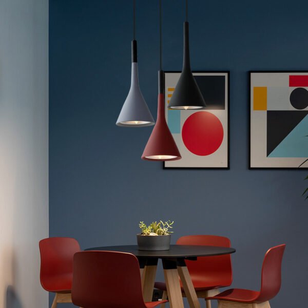 Nordic Minimalism Aluminum Horn Chandelier Restaurant Bar Lamp