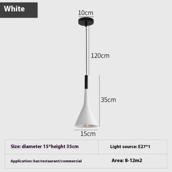 Nordic Minimalism Aluminum Horn Chandelier Restaurant Bar Lamp