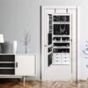 Non Full Mirror Wooden Wall Mounted Jewelry Storage Mirror Cabinet
