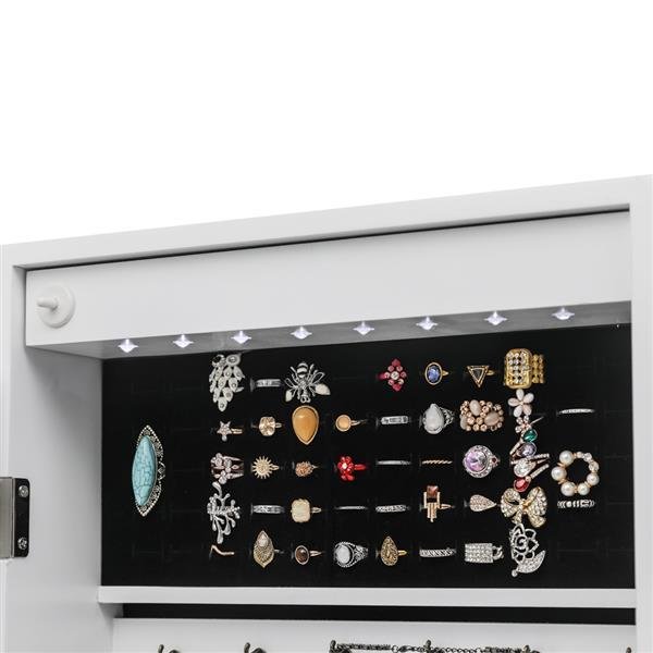 Non Full Mirror Wooden Wall Mounted Jewelry Storage Mirror Cabinet