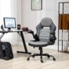 f6621155-6f44-44a5-8461-9b9d1c5af516.jpg PU Leather Gaming Chair with Flip-up Armrests