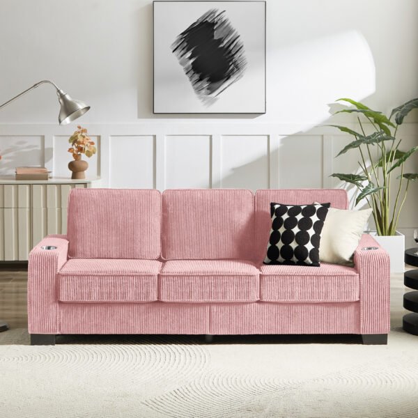 83.86  Corduroy Fabric Sofa,
