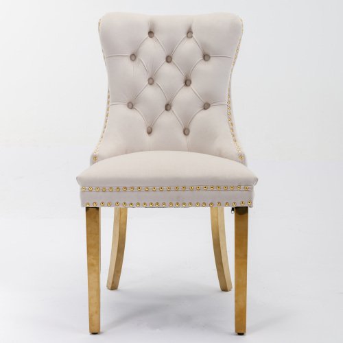 Modern, High-end Tufted Solid Wood Contemporary Velvet Upholstered Dining Chair