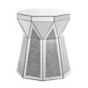 ff82c95a-df06-4766-bc4b-04da65addc0c.jpg Drum Style Coffee Table With Mirror Crystal Inlay,