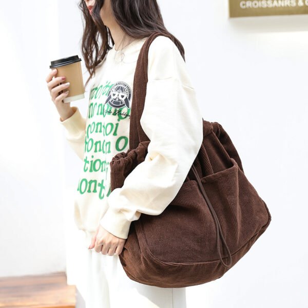 2b3c963a-4ecb-449f-8dc2-d64ebedec46e.jpg Ins Corduroy Shoulder Bags Drawstring Multi-pocket Handbag Women Underarm Bags
