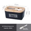 Household Cheese Box Butter Tray Ceramic Butter Box With Knife