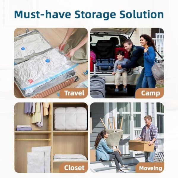 372ec461-d9d2-4393-96a4-3ca0ca6cf0c6.jpg Eco-Friendly Clothes And Bedding Space-Saving Compression Bags, 4 Medium Bags, 4 Large Bags, 2 Extra Large Bags With Pump