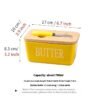Household Cheese Box Butter Tray Ceramic Butter Box With Knife