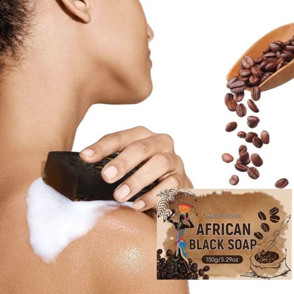 African Black Soap 150g, Shea Butter Essential Oil, Handmade