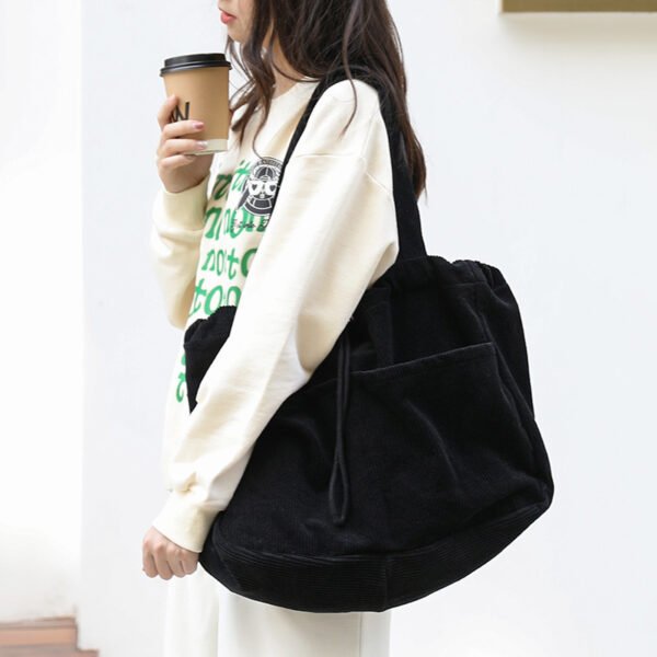 75cb1d9a-73a1-431c-aa1e-2e38e733b1f0.jpg Ins Corduroy Shoulder Bags Drawstring Multi-pocket Handbag Women Underarm Bags