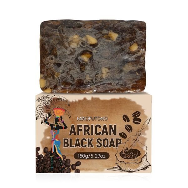 African Black Soap 150g, Shea Butter Essential Oil, Handmade