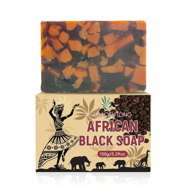 African Black Soap 150g, Shea Butter Essential Oil, Handmade