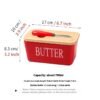 Household Cheese Box Butter Tray Ceramic Butter Box With Knife