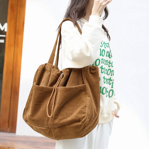 c643c433-6e91-478a-abc5-edb85cd22a5a.jpg Ins Corduroy Shoulder Bags Drawstring Multi-pocket Handbag Women Underarm Bags