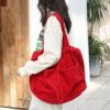 cf46ca24-25e5-4429-90e1-3352554a5db2.jpg Ins Corduroy Shoulder Bags Drawstring Multi-pocket Handbag Women Underarm Bags