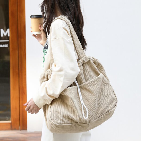 d5c9a4f7-866d-4677-a219-321b5bd116e6.jpg Ins Corduroy Shoulder Bags Drawstring Multi-pocket Handbag Women Underarm Bags