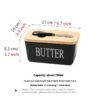 Household Cheese Box Butter Tray Ceramic Butter Box With Knife