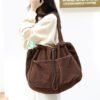 ede4c686-cdcf-4c66-92d6-33c8ccc73032.jpg Ins Corduroy Shoulder Bags Drawstring Multi-pocket Handbag Women Underarm Bags